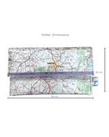 Recycled Street Map Wallet - Central Eastern New South Wales