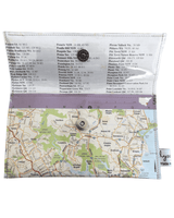 Recycled Street Map Wallet - Sydney, Coogee to Collaroy & Harbour