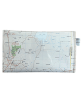 Recycled Map Wallet by LyssyMay South Australia Flinders ranges. Original paper covered in clear pvc. Back view.