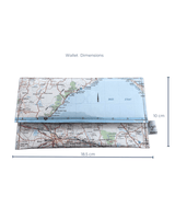 Recycled Street Map Wallet - Ballarat and Geelong Regions