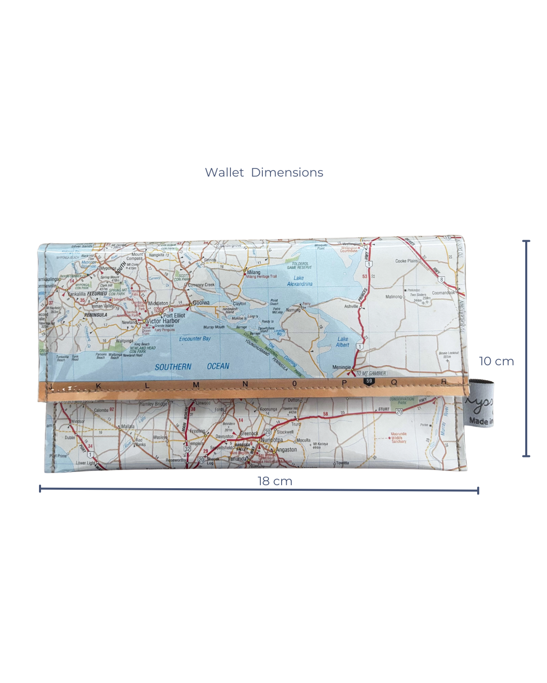 Recycled Street Map Wallet - Adelaide and Regional SA