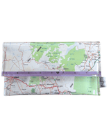 front view handmade wallet by lyssymay featuring map of sydney australia region 