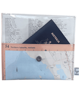 Recycled Map Wallet - SA - Adelaide Northern Coastline Suburbs