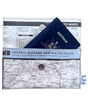 Recycled street map wallet featuring Central Eastern New South Wales map made from upcycled 1998 directory pages with magnetic snap closure and clear PVC protection