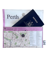 Recycled Map Wallet - Central Perth - Explore Australia