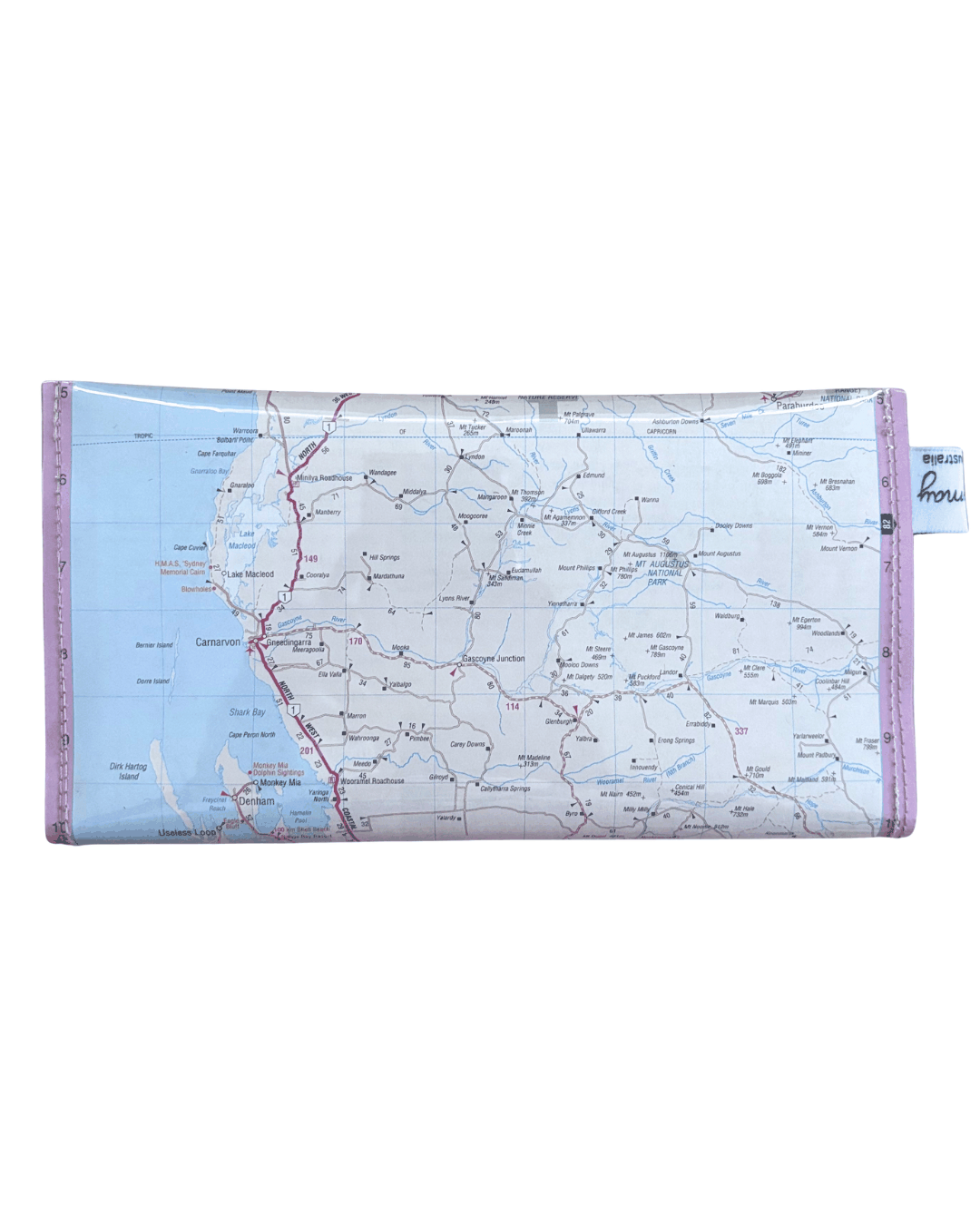 Recycled Map Wallet - Central Western Australia - Explore Australia