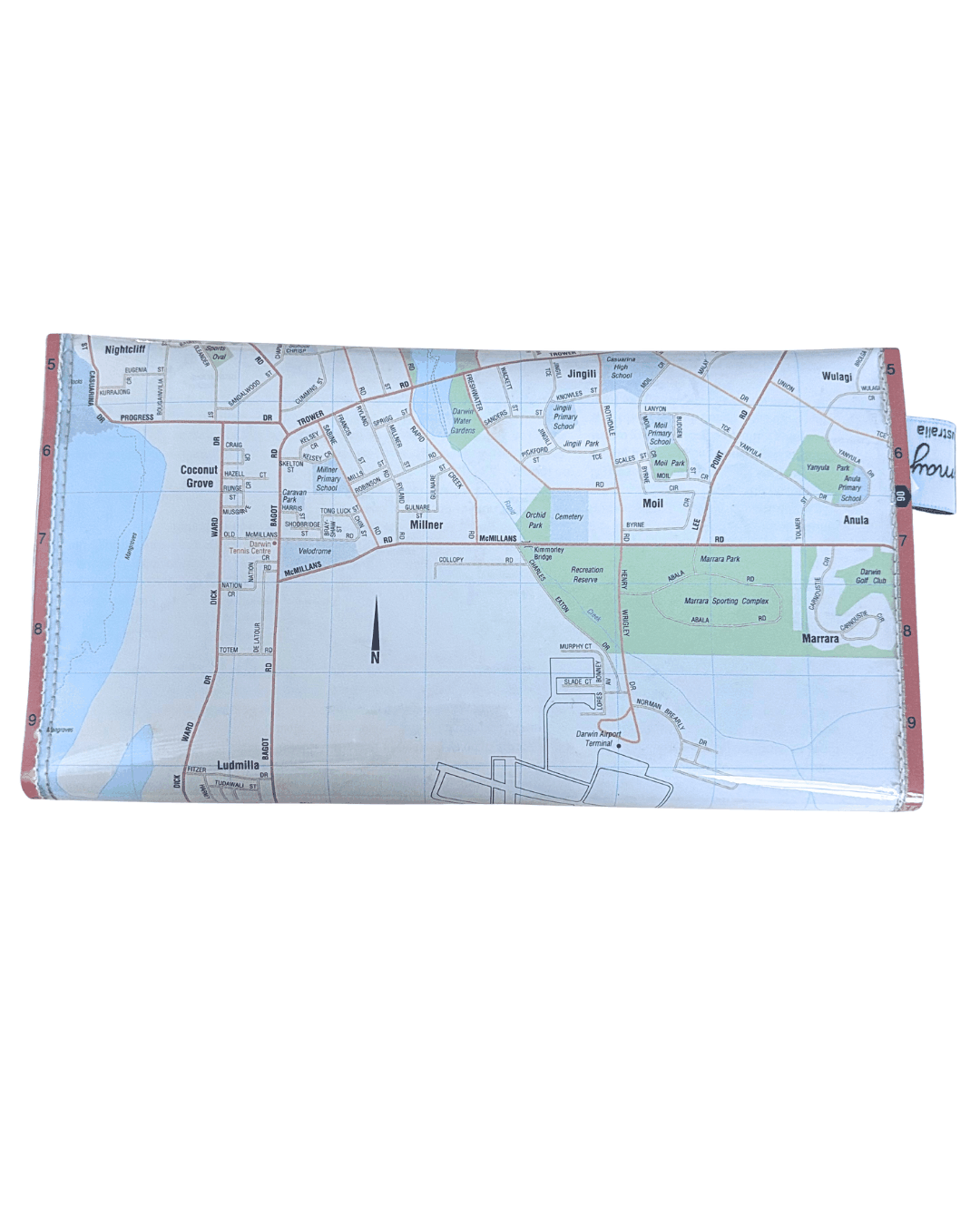 Recycled Map Wallet - NT - Darwin North Eastern Suburbs