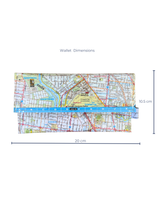 Recycled Street Map Wallet - Lyssy May Handmade Wallet recycled map of Essendon, Moonee Ponds, Ascot Vale and Maribyrnong