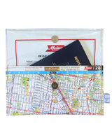 Recycled Street Map Wallet - Lyssy May Handmade Wallet recycled map of Essendon, Moonee Ponds, Ascot Vale and Maribyrnong