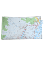 Recycled Map Wallet by Lyssy May Hobart Region back view