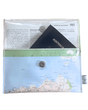 Recycled street map wallet featuring Tasmania, Launceston, and Bass Strait made from 1995 Australian Road Atlas pages