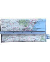 Recycled Street Map Wallet - Central Eastern New South Wales