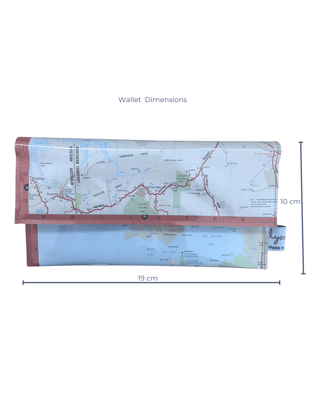 Recycled Map Wallet - NT - Northern Northern Territory
