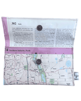 Recycled Map Wallet - Perth Northern Suburbs - Explore Australia