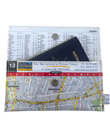Handmade Map wallet with visible text and branding on a white background