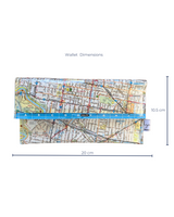Recycled Street Map Wallet - Lyssy May Handmade Wallet recycled map of Kew, Hawthorn, Camberwell