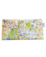 Recycled Street Map Wallet - Lyssy May Handmade Wallet recycled map of Sydney Central Station, Surry Hills, Darlinghurst