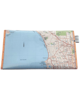 Map wallet by lyssymay with map design on a white background