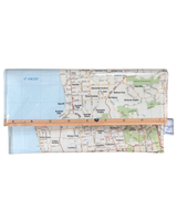 Recycled Street Map Wallet - Adelaide and Southern Suburbs