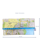 Recycled Street Map Wallet - Alexandra Hills, Wellington Point, Ormiston, Cleveland
