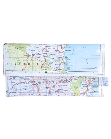 Recycled Map Wallet - Recycled Map Wallet - NSW - Canberra, Bega, Cooma, Goulburn, Woloongong