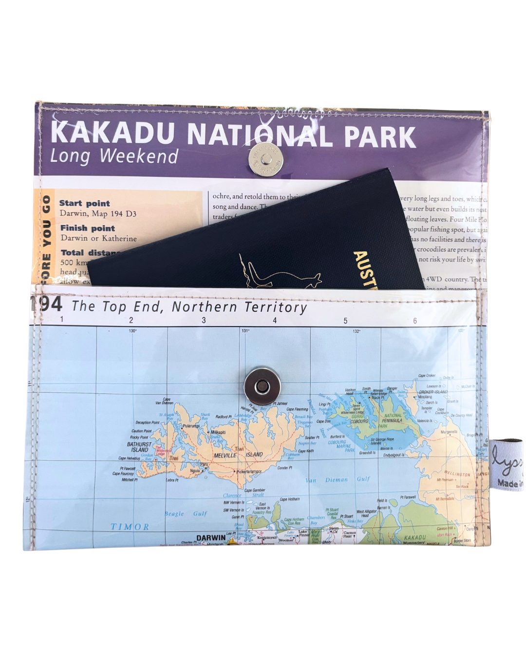 Recycled Map Wallet - Recycled Map Wallet - NT - Darwin, Kakadu, Katherine