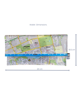 Recycled Street Map Wallet - Oxley, Inala, Durack, Darra, Figtree Pocket