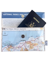 Recycled Map Wallet - WA - Pilbara, Port Headland, Karratha