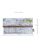 Recycled Map Wallet - Regional Victoria including Ballarat, Bendigo, Stawell