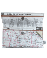Recycled Map Wallet - Regional Victoria including Ballarat, Bendigo, Stawell