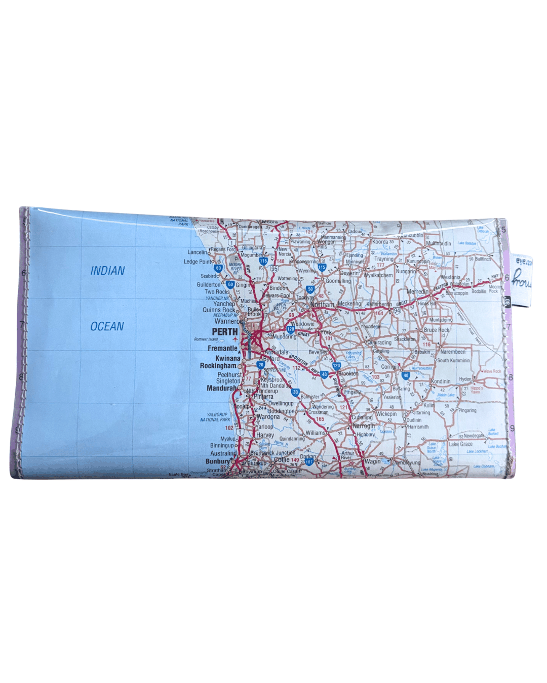 Recycled Map Wallet - WA South West - Explore Australia