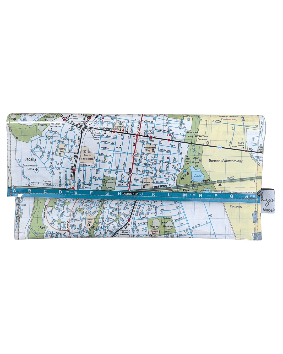 Recycled Street Map Wallet - Broadmeadows, Meadow Heights, Coolaroo