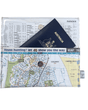 Recycled street map wallet featuring Melbourne suburbs Broadmeadows, Meadow Heights, and Coolaroo with clear PVC cover and magnetic clip closure