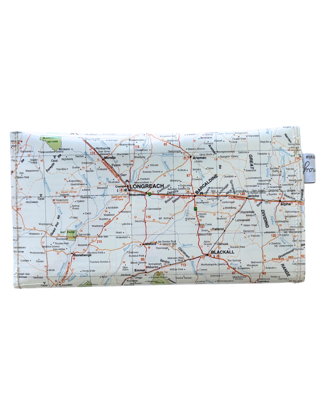 Recycled Map Wallet - Charleville, Longreach, Blackall, Winton