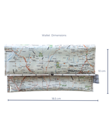 Recycled Map Wallet - Charleville, Longreach, Blackall, Winton