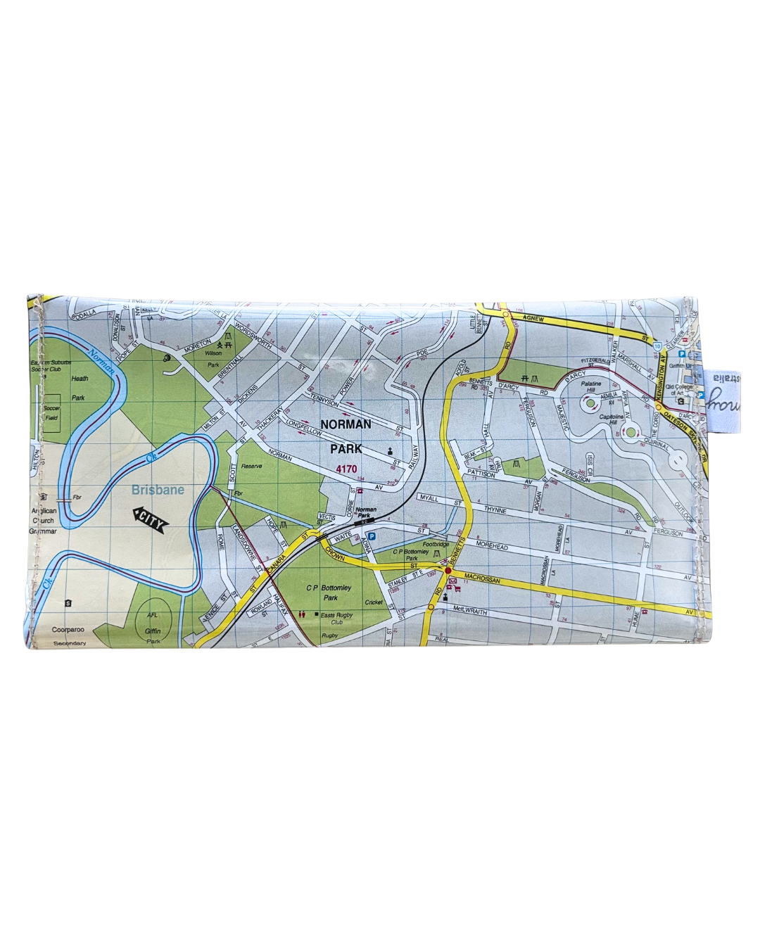 Recycled Street Map Wallet - Coorparoo, Camp Hill , Morningside, Hawthorne