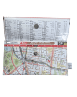 Map wallet with vintage map design on a white background