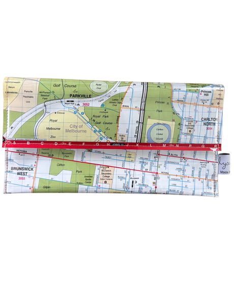 Recycled Street Map Wallet - Carlton North, Parkville, Brunswick