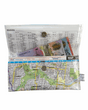 Recycled street map wallet featuring Hamilton, Albion, Clayfield and Brisbane suburbs made from 2009 UBD directory pages