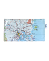 Recycled Map Wallet - Tasmania East Coast - Hobart, Swansea, Bruny Island