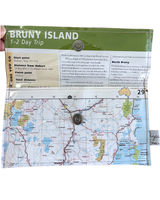 Recycled Map Wallet - Tasmania East Coast - Hobart, Swansea, Bruny Island