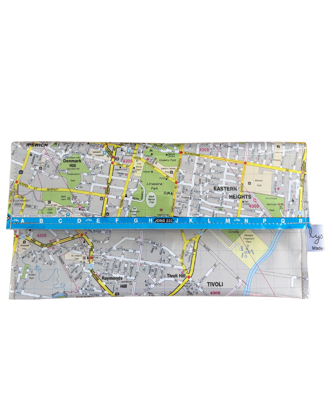 Recycled Street Map Wallet - Ipswich and Surrounds