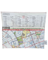 Recycled Street Map Wallet - Melb City, Spencer St Station, Docklands, Southbank, Yarra River