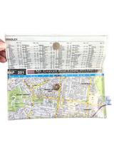 Recycled Street Map Wallet - Mount Gravatt, Mansfield, Eight Mile Plains, Wishart