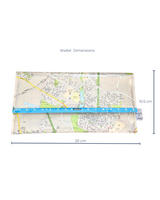 Recycled Street Map Wallet - Murrumba Downs, Griffin, North Lakes, Kallangur, Dakabin