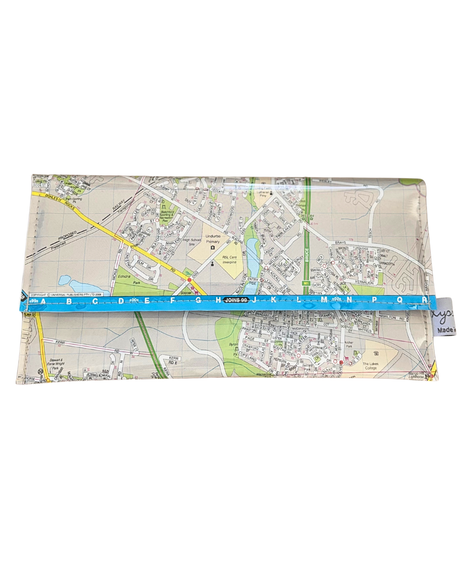 Recycled Street Map Wallet - Murrumba Downs, Griffin, North Lakes, Kallangur, Dakabin