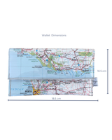 Recycled Map Wallet - WA - Perth, Bunbury, Albany