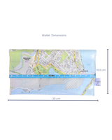 Recycled Street Map Wallet - Sandgate, Bracken Ridge, Brighton