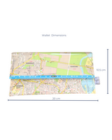 Recycled Street Map Wallet - Manly, Wakerley, Ransome, Wynnum, Lota