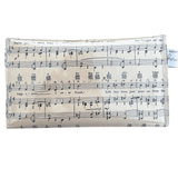 Wallet made from vintage sheet music from 1940s by Lyssy May Australia. Back view showing music and lyrics.